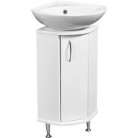 Тумба с раковиной белый глянец/белый матовый 36x36 см Stella Polar Концепт SETSP-00000156/VERSAWB01