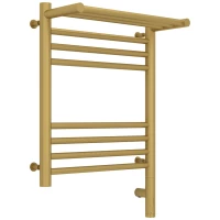 Полотенцесушитель электрический 500x400 золотой матовый МЭМ правый Сунержа Богема с полкой 3.0 032-5807-5040