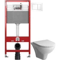Комплект подвесной унитаз AM.PM Gem C901700SC + система инсталляции Tece 9400413