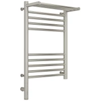 Полотенцесушитель электрический 600x400 сатин МЭМ левый Сунержа Богема с полкой 3.0 071-5806-6040