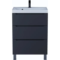 Тумба под раковину Uperwood Tanos 291020332 60 см, напольная, черный матовый