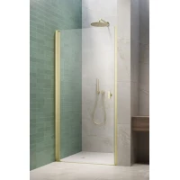 Душевая дверь Radaway Nes Brushed Light Gold DWJ I 100 Left 10026100-98-01L 100 см L, профиль светлое золото матовый, стекло прозрачное