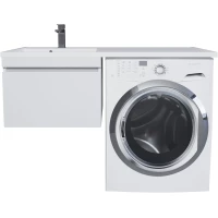 Тумба с раковиной Uperwood Magenta 51930205153 120 см L, подвесная, над стиральной машиной, белый матовый
