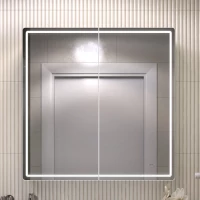 Зеркальный шкаф Vigo Geometry Classic 118 79,6x79 см, с LED-подсветкой, сенсорным выключателем, белый матовый