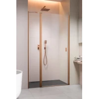 Душевая дверь Radaway Nes Brushed Copper DWJ II 100 Left 10036100-93-01L 100 см L, профиль медь матовая, стекло прозрачное
