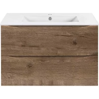 Тумба под раковину Vincea Mia Slim VMC-2MC800S1VO 80,2 см, подвесная, дуб винтаж