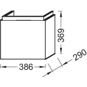 Изображение товара тумба серый антрацит глянец 38,6 см jacob delafon rythmik eb1036-442