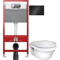 Комплект подвесной унитаз Gustavsberg Hygienic Flush 5G84HR01 + система инсталляции Tece 9300302 + 9240407