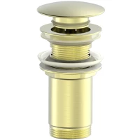 Донный клапан для раковины Wonzon & Woghand WW-88SS09-BG с переливом, золотой матовый