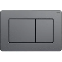 Кнопка смыва Рехау Nova Quad Steel 19102721001 для инсталляции, графит матовый