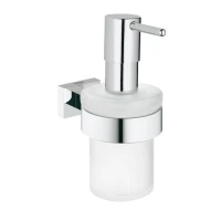 Дозатор жидкого мыла с держателем Grohe Essentials Cube 40756001