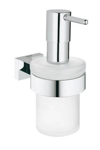 Дозатор жидкого мыла с держателем Grohe Essentials Cube 40756001 мыльница с держателем grohe essentials 40444001