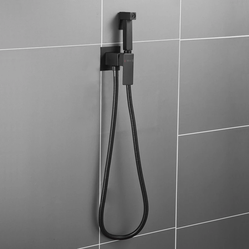 Гигиенический душ Shevanik S127H со смесителем, черный матовый