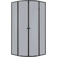 Душевой уголок Mario RIO1390B4 90x90 см, профиль черный матовый, стекло тонированное