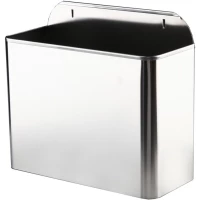 Контейнер для мусора Nofer 14098.2.S 11л, настенный, нержавеющая сталь
