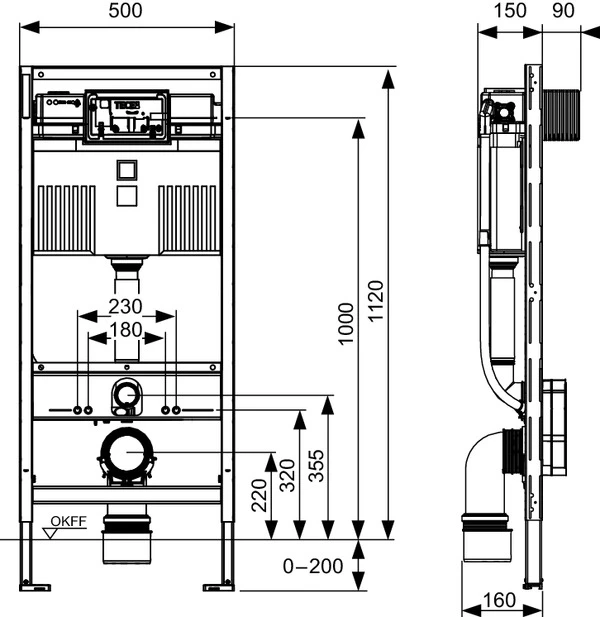 Комплект подвесной унитаз Cersanit City MZ-CITY-COn-S-DL + система инсталляции Tece 9300302 + 9240921 SETMZCITYCONSDL/14 - фото 8