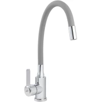 Смеситель для кухни Viko V-4436 с гибким изливом, хром/серый