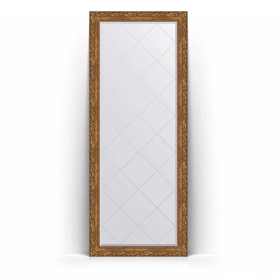 Зеркало напольное 80x200 см виньетка бронзовая Evoform Exclusive-G Floor BY 6312