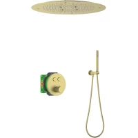 Душевой комплект Timo Saona SX-2370/17SM 500 мм, с термостатом, золотой матовый