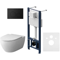 Комплект подвесной унитаз Am.Pm Awe + система инсталляции Am.Pm Pro L IS49038.111700