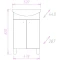 Комплект мебели белый глянец 52 см разборная Onika Крит 105206 + 1.3120.1.S00.11B.0 + 205211 - 4