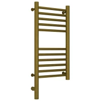 Полотенцесушитель электрический 600x300 состаренная бронза МЭМ левый, перемычка прямая Сунержа Богема 3.0 05-5804-6030