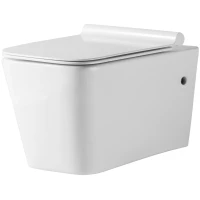 Унитаз подвесной Orange C06-100w с сиденьем микролифт, белый глянец