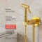Гигиенический душ Paini Castello Round CAPJ442R со смесителем, золотой матовый - 2