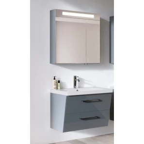 Изображение товара зеркальный шкаф 60x75 см облачно-серый глянец verona susan su600lg22