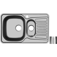 Кухонная мойка полированная сталь Ukinox Комфорт COP780.480 15GT8K 2L