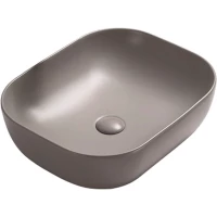 Раковина-чаша CeramaLux 78104MH-5 50,5x40,5 см, накладная, светло-серый матовый