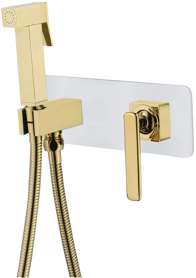 Гигиенический душ Lemark Mista LM6419WG со смесителем, золотой/белый гигиенический душ со смесителем veragio