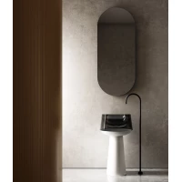 Раковина напольная 50x50 см Abber Kristall AT2706White-Onyx