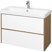 Тумба белый глянец/дуб рустикальный 88,2 см Акватон Сканди 1A251901SDZ90