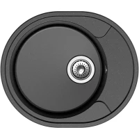 Кухонная мойка Reflexion Allonge RF0658BL 57x48 см, черный