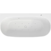 Ванна из литьевого мрамора Whitecross Make 0219.170080.200.AERO.CR 170x80,5 см, с гидромассажем, белый матовый