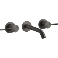 Смеситель для раковины Gessi Gessi316 54292#707 встраиваемый, без донного клапана, черный хром матовый