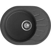 Кухонная мойка GranFest Rondo 580L 57,9x44,5 см, графит 