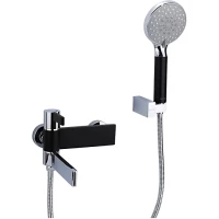 Смеситель для ванны Gappo G3281 с душевым гарнитуром, хром/черный