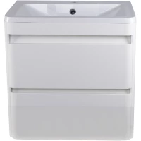 Тумба с раковиной белый матовый 60 см Style Line Атлантика СС-00002206 + СС-00002203