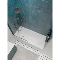 Ванна из литьевого мрамора BelBagno Delta Solid Surface BB-DELTA-170-75-46-MR-W-MATT-LEG-SET 170x75 см, белый матовый