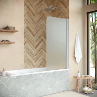 Шторка на ванну Vegas Glass EV NOVO 60 07 10 R 61 см R, профиль матовый хром, стекло сатин