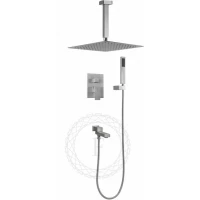 Душевой комплект Filarete Fing FL1042NK 300 мм, со смесителем, никель