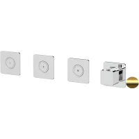 Термостат для ванны Remer Absolute AU99D3PKBBG встраиваемый, золотой матовый