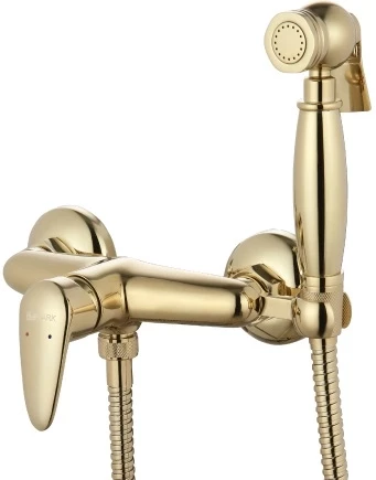 Гигиенический душ Lemark Pramen LM3318G со смесителем, золотой гигиенический душ lemark lm8140bl