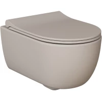 Подвесной безободковый унитаз с сиденьем микролифт Ambassador Abner 103T20401R-102T20401S