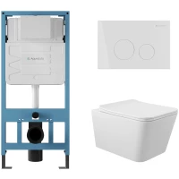 Комплект подвесной унитаз Aqueduto Macio MAC0110 + система инсталляции Aqueduto Tecnica Circulo TEC01 + CIR0110