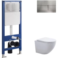 Комплект подвесной унитаз Sintesi Evi SIN-TS-EVI-151 + система инсталляции Sintesi SIN-CCI-SMP-101 + SIN-FB-DSS-507