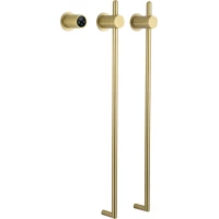 Полотенцесушитель электрический Wonzon & Woghand Leipzig WW-AL3621-BG 760x365, встраиваемый, МЭМ левый/правый, золотой матовый