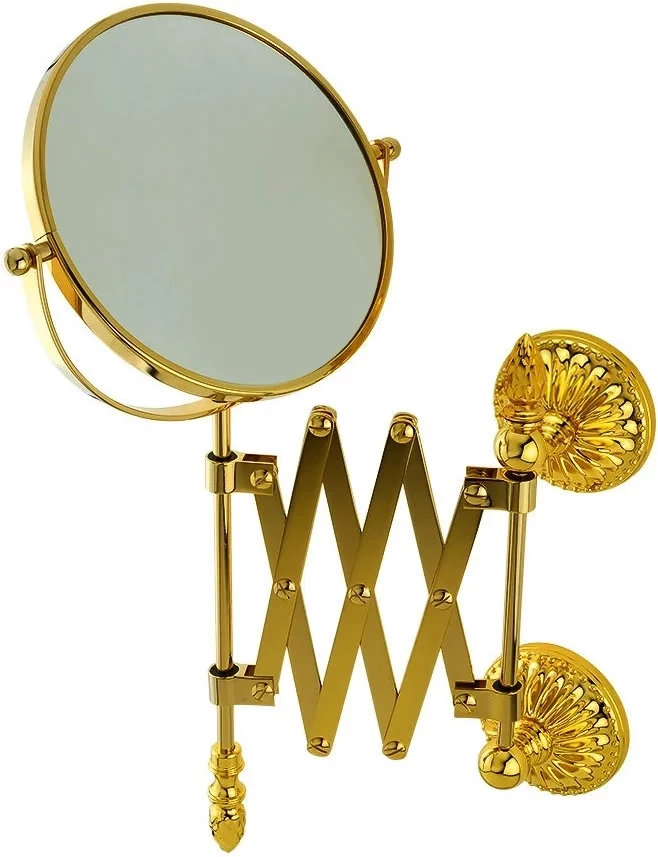 Зеркало косметическое Migliore Versailles 32642 с 3x увеличением, настенное, золотой зеркало 69x89 см золотой migliore 30604